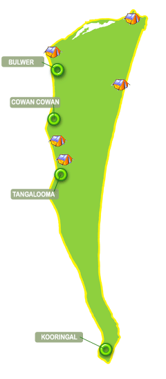 Moreton Island town map